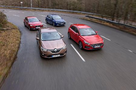 Hyundai i30, Renault Mégane, Seat Leon, Toyota Corolla