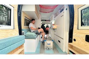 Hippe Camping-Hütte aus der Hauptstadt