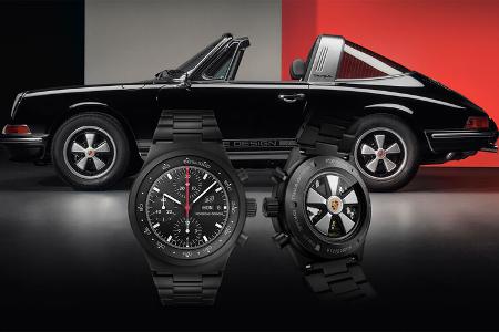 Porsche 911 S 2.4 Targa 50 Jahre F.A. Porsche Design (1972-2022) Montage mit Chronograph