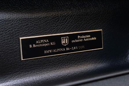 BMW Alpina B6 2.8 3er E30 (1984) Plakette