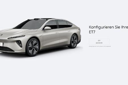 Nio ET7 im Konfigurator