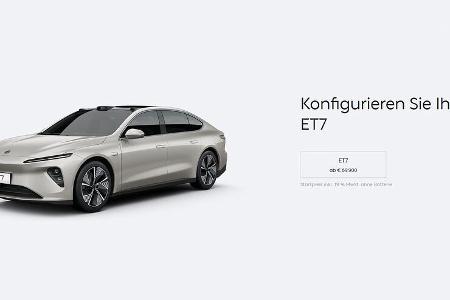Nio ET7 im Konfigurator
