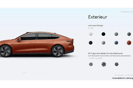 Nio ET7 im Konfigurator