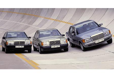 Mercedes Kompakt-Klasse W 201, W124, S-Klasse 126