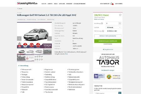 VW Leasing Angebote, VW Golf Variant