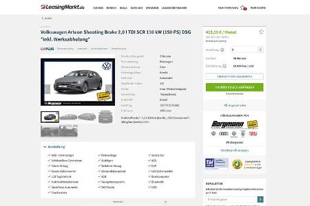 VW Leasing Angebote, VW Arteon Shooting Brake