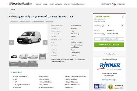 VW Leasing Angebote, VW Caddy