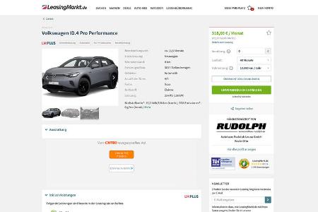 VW Leasing Angebote, VW ID.4