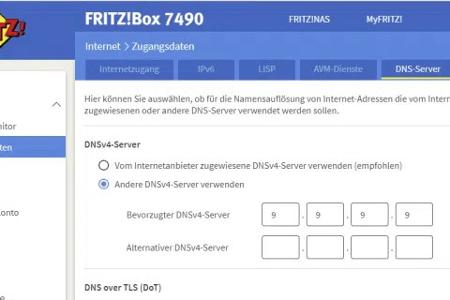 Für Ihr Heimnetz tragen Sie die DNS-Adresse von Quad9 am besten im Router ein. Auf diese Weise ist die Einstellung im gesamten Netzwerk gültig und muss nicht für jedes Gerät gesondert angepasst werden.