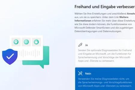 Option „Freihand und Eingabe verbessern“