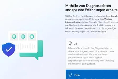 Option „Mithilfe von Diagnosedaten angepasste Erfahrungen erhalten“