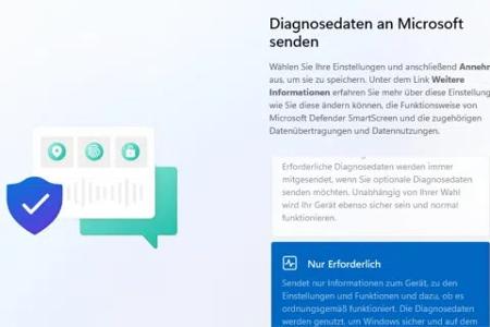 Option „Diagnosedaten an Microsoft senden“