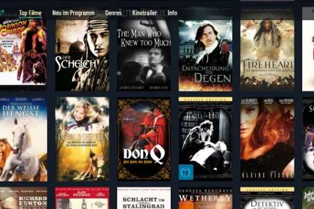 Popcorntimes versteht sich als Archiv mit Filmen aus den 1910er bis 2010er Jahren, etwa von Alfred Hitchcock oder mit Rudolph Valentino und John Wayne.