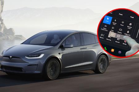 Tesla Model X Bildschirm dreht