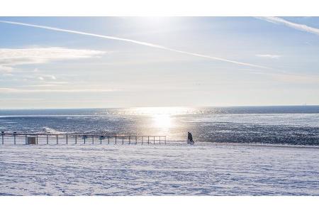 Strand von Büsum im winter