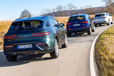 Audi Q5 40 TDI, Genesis GV70 2.2D, Jaguar F-Pace D200, Exterieur