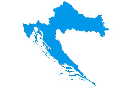 Ohne die Nachbarländer (rechts z.B. fehlt Bosnien und Herzegowina) ist es nicht ganz so leicht zu erkennen. Aber es handelt sich um Kroatien. 