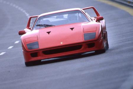 Ferrari F 40, Mercedes AMG 6.0 32 V, Porsche 959, Ruf-Porsche CTR, Hochgeschwindigkeits-Vergleich 1988