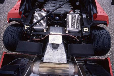 Ferrari F 40, Mercedes AMG 6.0 32 V, Porsche 959, Ruf-Porsche CTR, Hochgeschwindigkeits-Vergleich 1988