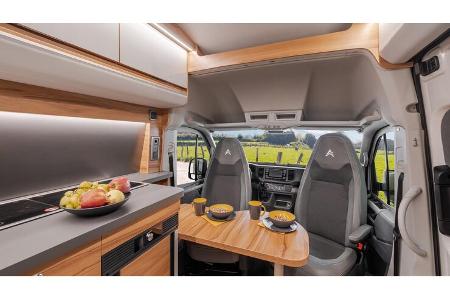 Campervan, Fahrerhaus, drehbare Fahrersitze