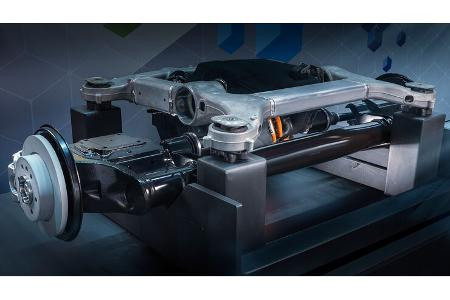 Mercedes E-Sprinter 2023, Hinterachse, E-Achse, E-Motor