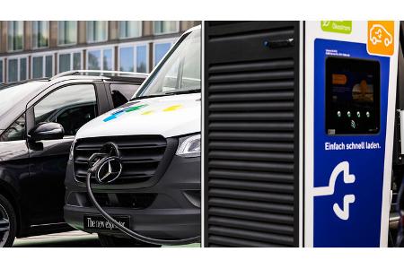 Mercedes E-Sprinter 2023 Ladedose CCS Laden Elektroauto Ladekabel