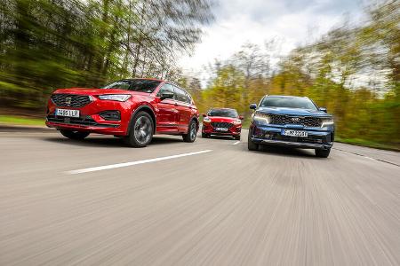 Ford Kuga, Kia Sorento, Seat Tarraco