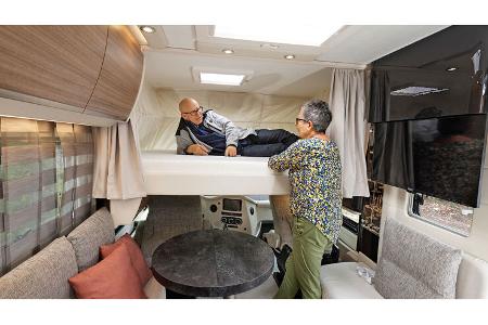 Test Concorde Credo Bett Ÿber der Fahrerkabine