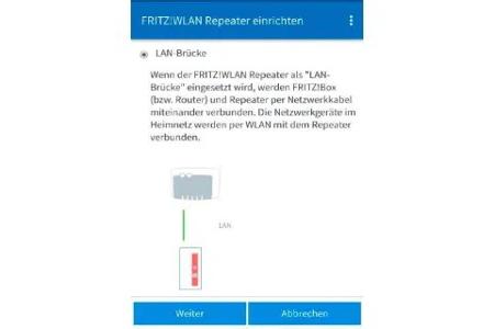 Mit der Einstellung „LAN-Brücke“ lässt sich ein Repeater auch als Access Point einsetzen.