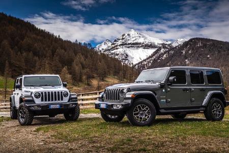 Jeep Wrangler 4Xe PHEV Europa-Version Sahara und Rubicon