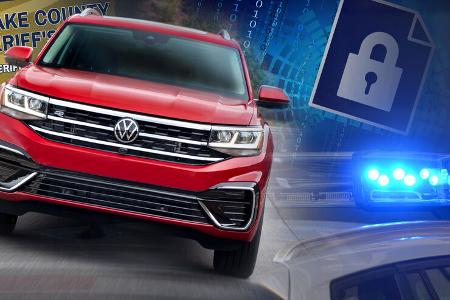 VW Atlas Polizei Verfolgung GPS USA Collage