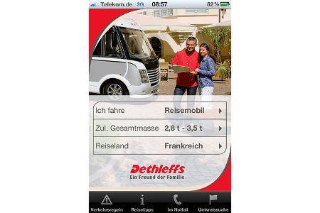 App für Reiseinfos von Dethleffs