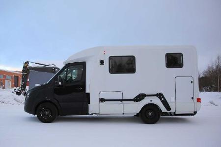 Erlkönig Mercedes-Benz Sprinter mit Hymer Wohnmobilaufbau