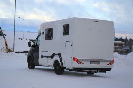 Erlkönig Mercedes-Benz Sprinter mit Hymer Wohnmobilaufbau