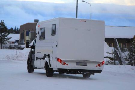 Erlkönig Mercedes-Benz Sprinter mit Hymer Wohnmobilaufbau