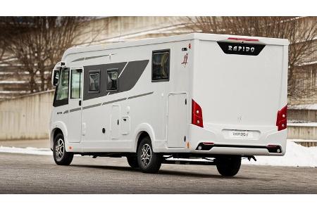 Wohnmobil, Heck, Heckansicht, Fiat Ducato, vollintegriert