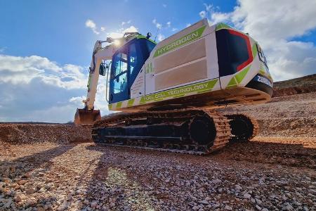JCB Wasserstoff-Brennsoffzellenbagger 220X