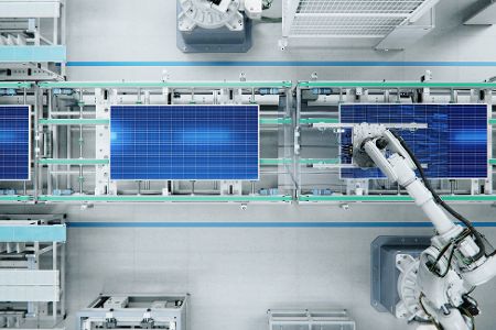 Produktionsprozeß für Solarmodule