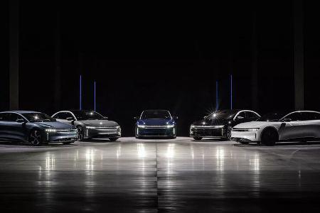 Lucid Air Modellpalette gesamt