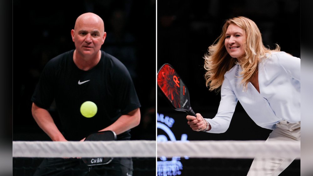 Steffi Graf und Andre Agassi Spontanes Match bei PickleballEvent