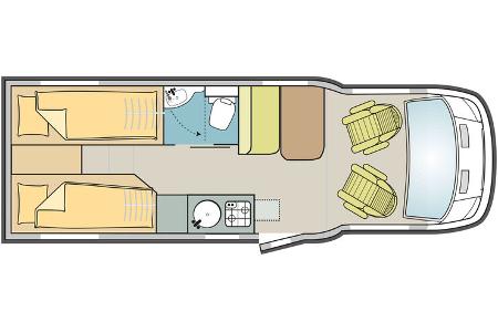 Dethleffs Globebus Go T 45 (2023) Grundriss f