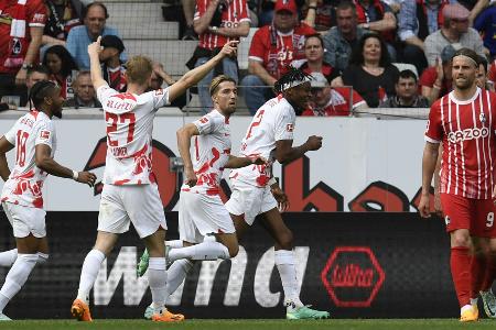 Sieg in Freiburg: Leipzig nimmt Kurs auf die Königsklasse Sieg in Freiburg: Leipzig nimmt Kurs auf die Königsklasse