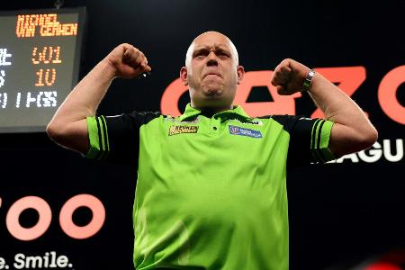 Rekord: Van Gerwen gewinnt siebten Premier-League-Titel Rekord: Van Gerwen gewinnt siebten Premier-League-Titel