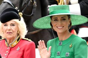 "Trooping the Colour": Prinzessin Kate bezaubert in grünem Outfit