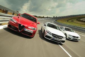 Alfa Romeo Giulia QV, BMW M3 Competition, Mercedes-AMG C 63 S