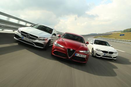 Alfa Romeo Giulia QV, BMW M3 Competition, Mercedes-AMG C 63 S