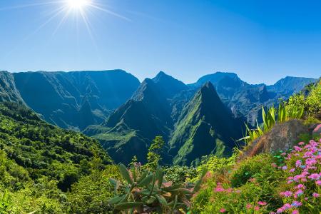 Panorama des Cirque de Mafate auf La Réunion