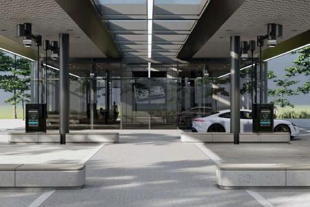 Porsche Lade-Lounge