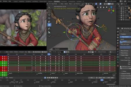 Blender ist ein umfangreiches Grafikpaket mit einem breiten Spektrum an Werkzeugen für die Erstellung von 3D-Szenen, Spezialeffekten und Animationen.