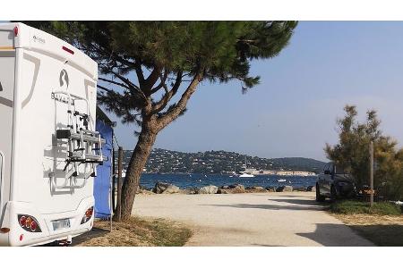 Stellplatz am Meer, Grimaud, Mittelmeer, Camping